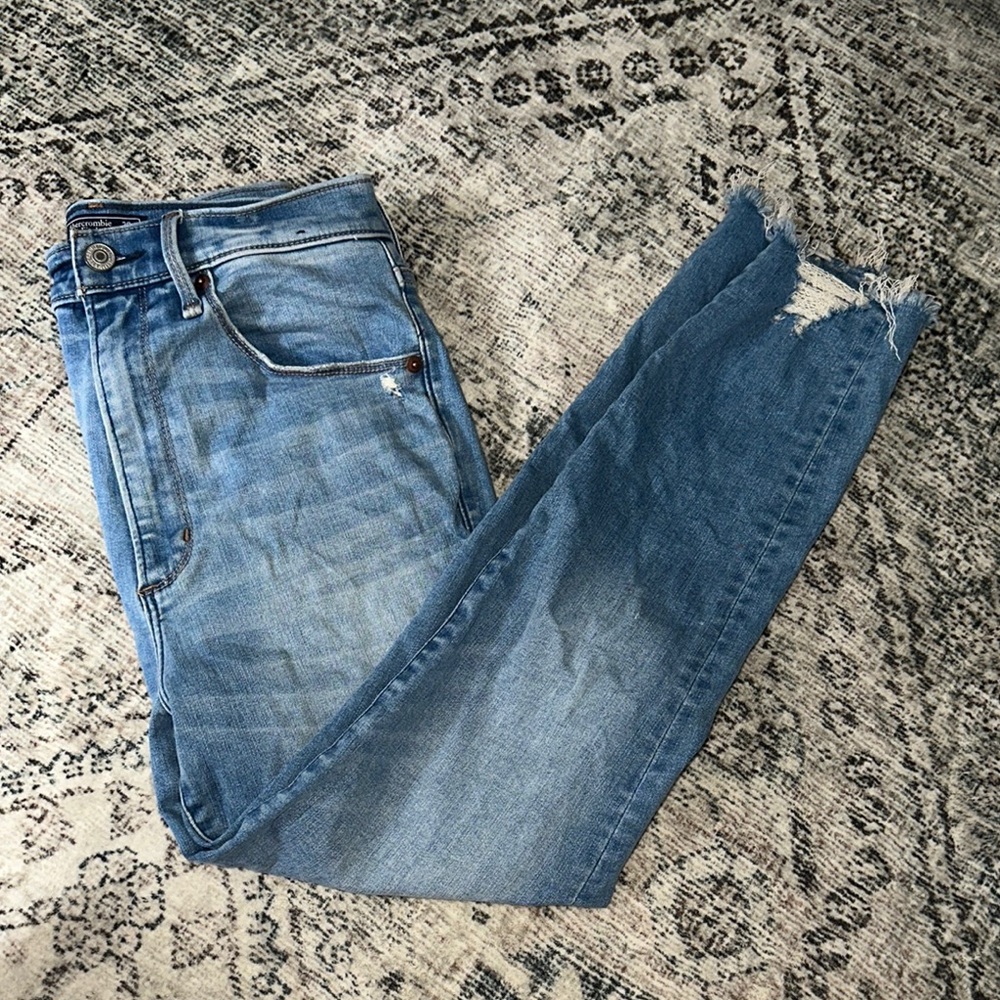 Ultra high rise super skinny ankle jeans